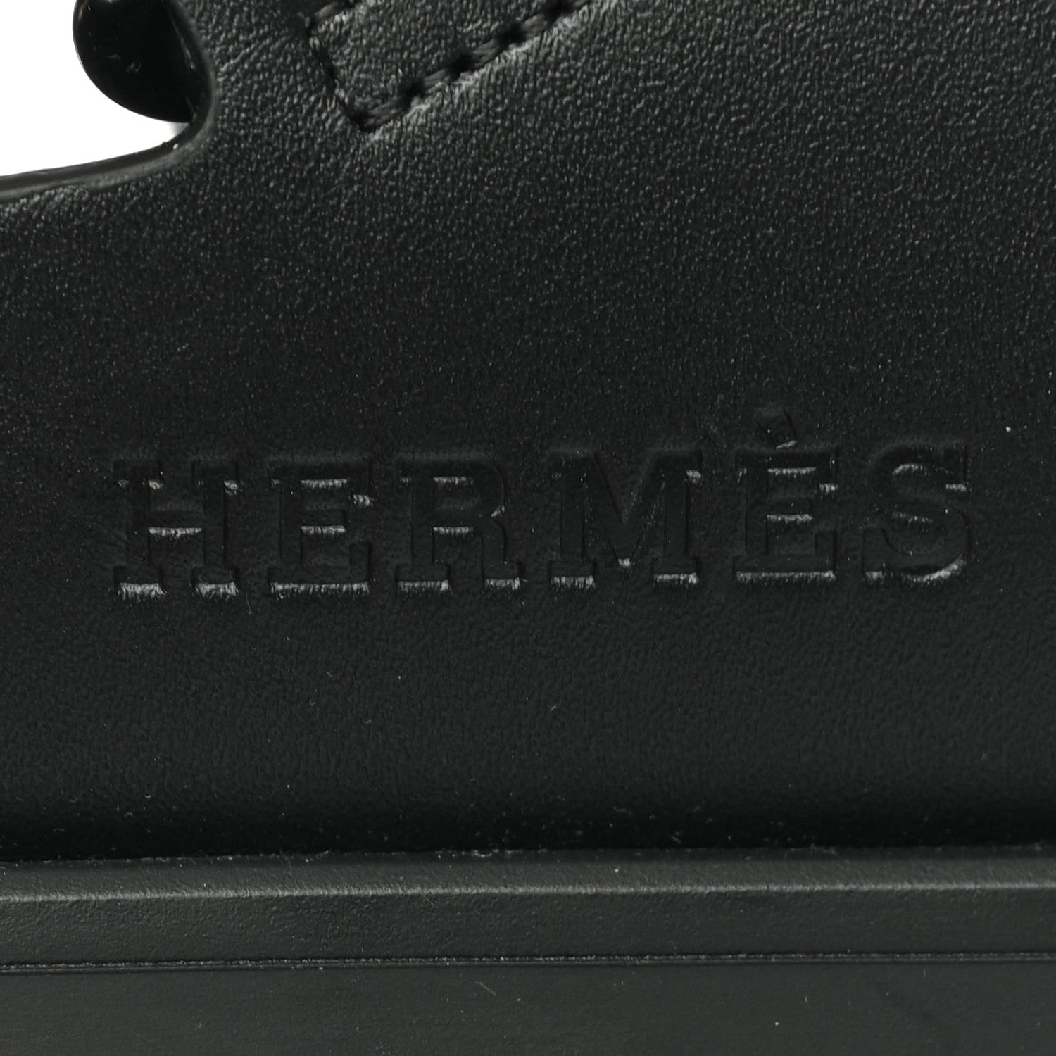Hermes Calfskin Woolskin Womens Chypre Sandals 37 Black 8 of 9