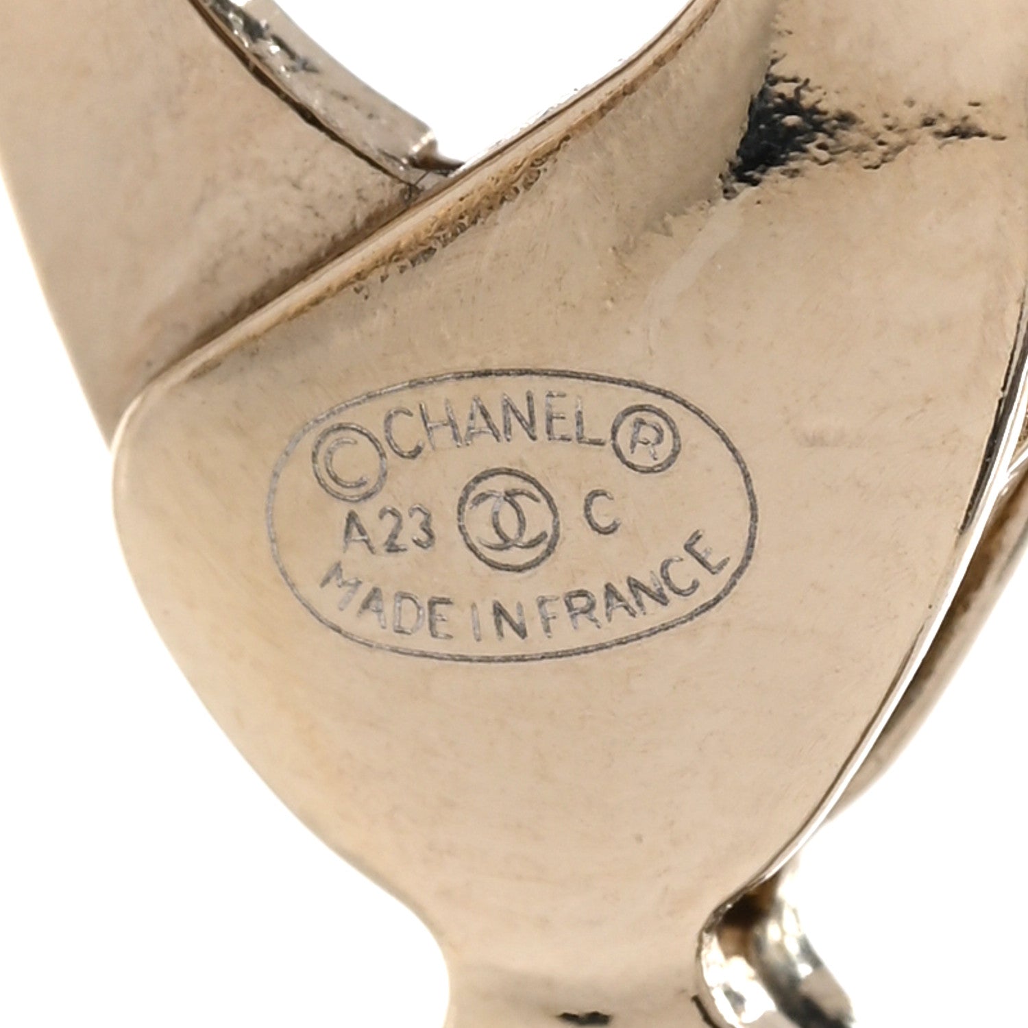Chanel Metal Crystal Cha-Nel Logo Choker Necklace Multicolor Gold 5 of 6