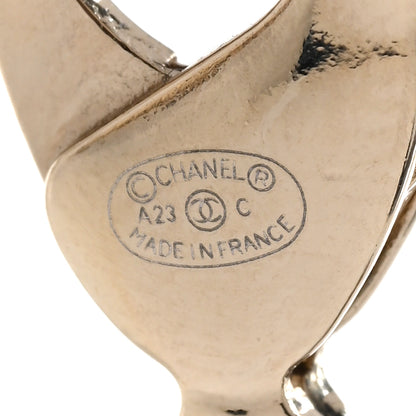 Chanel Metal Crystal Cha-Nel Logo Choker Necklace Multicolor Gold 5 of 6