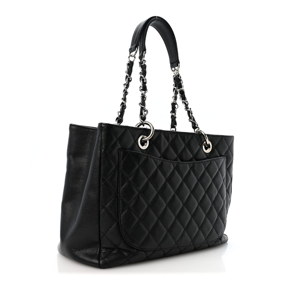 Caviar Quilted Grand Shopping Tote GST Black