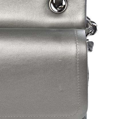 Chanel Metallic Calfskin Quilted Jumbo Double Flap Silver 11 of 20
