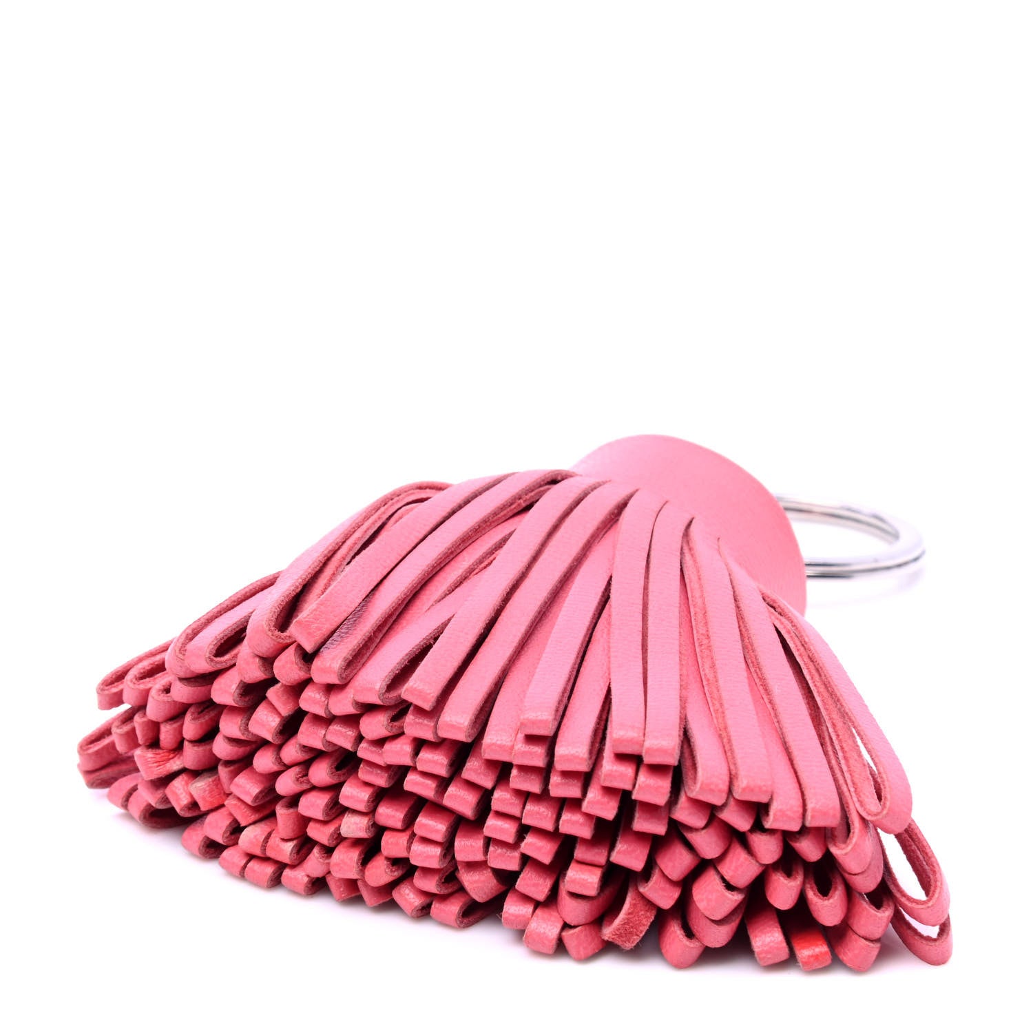 Hermes Lambskin Carmen Tassel Key Holder Rose Azalee 4 of 4