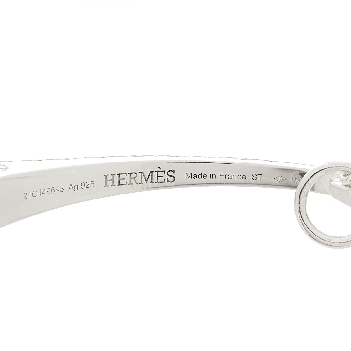 Hermes Sterling Silver Clou de Forge Toggle Bracelet ST 5 of 6