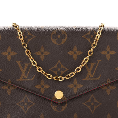Louis Vuitton Monogram Pochette Felicie Chain Wallet Fuchsia 8 of 10