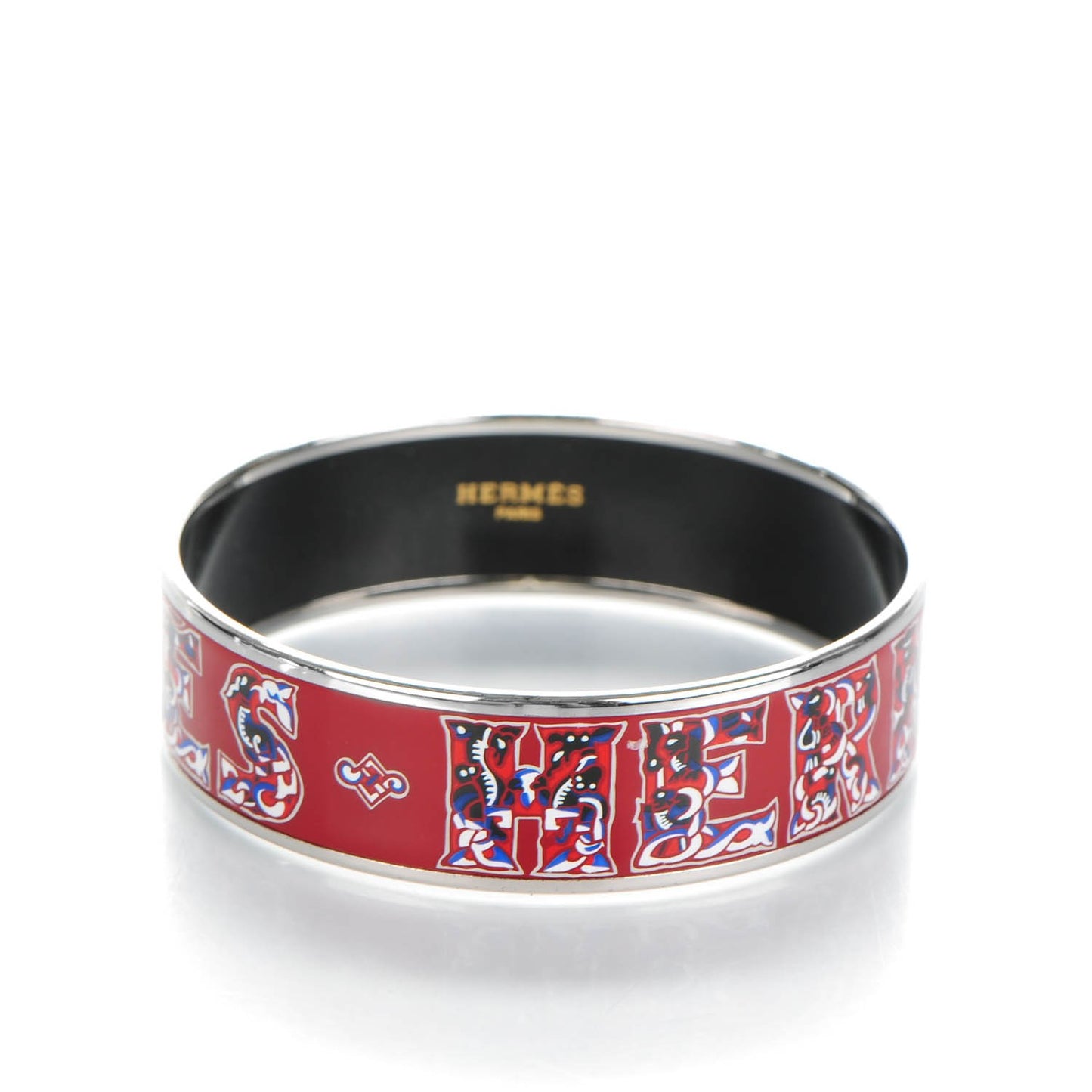 Enamel Printed Wide Alphabet Russe Bracelet 70