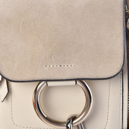 Chloe Suede Calfskin Mini Faye Backpack Off White 10 of 10