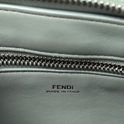 Fendi Shiny Nappa Trapuntata Small DotCom Click Top Handle Chain Satchel Light Blue 6 of 9
