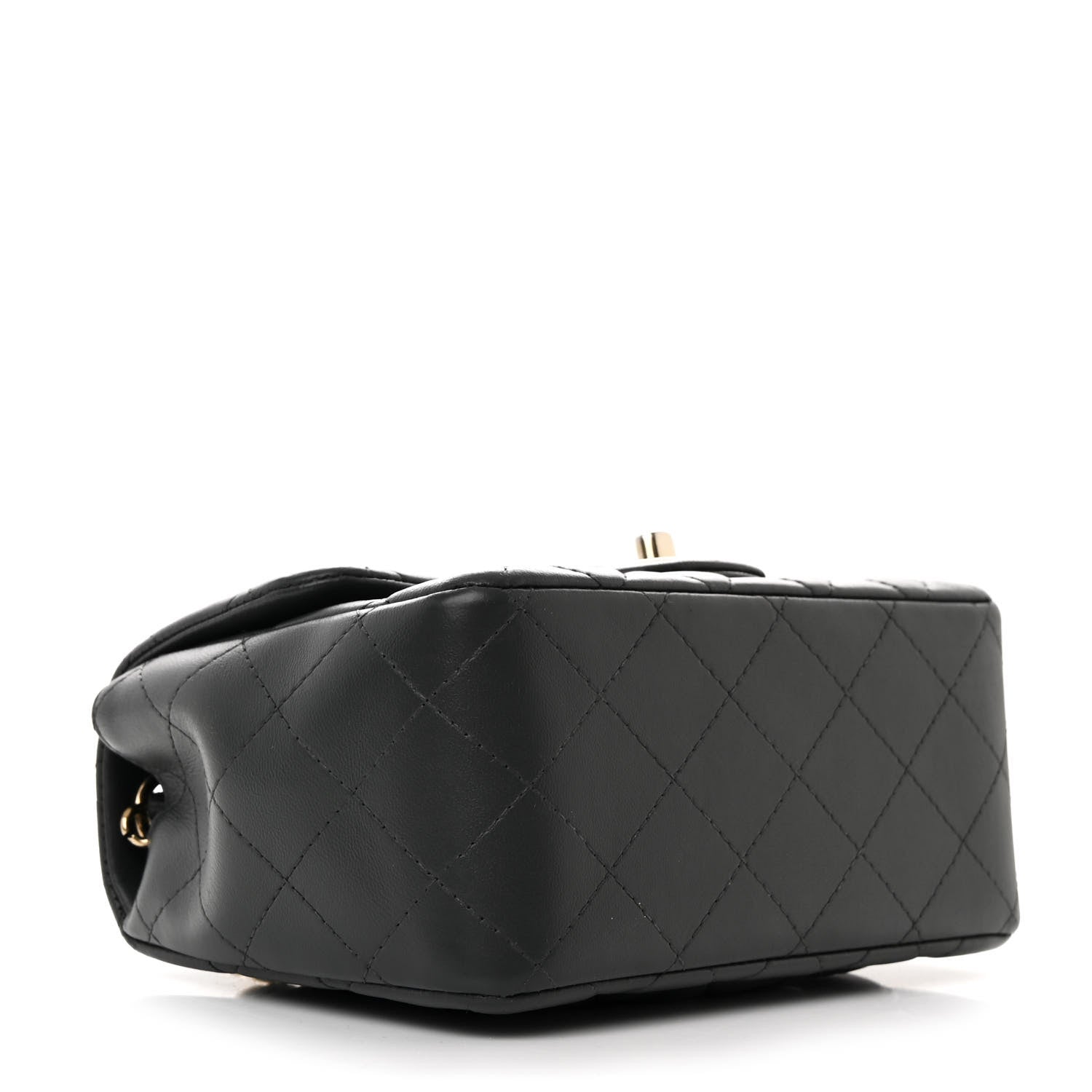 Chanel Lambskin Quilted Mini Square Flap Dark Grey 4 of 10