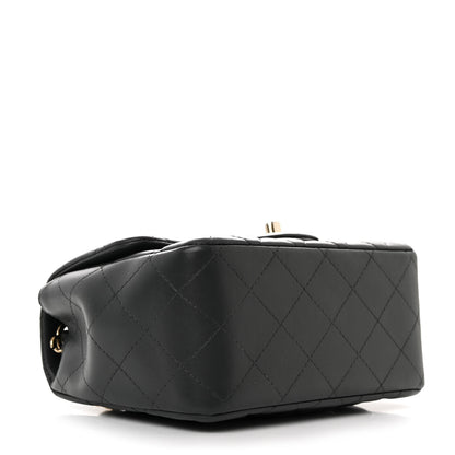 Chanel Lambskin Quilted Mini Square Flap Dark Grey 4 of 10