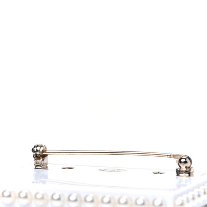 Chanel Resin Pearl Letter Brooch Black White Blue Red 4 of 7