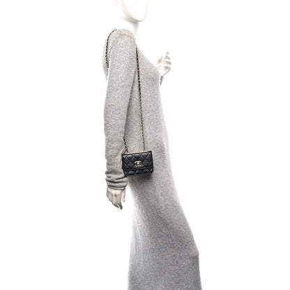 Chanel Lambskin Quilted Trendy CC Card Holder On Chain Black 2 of 12