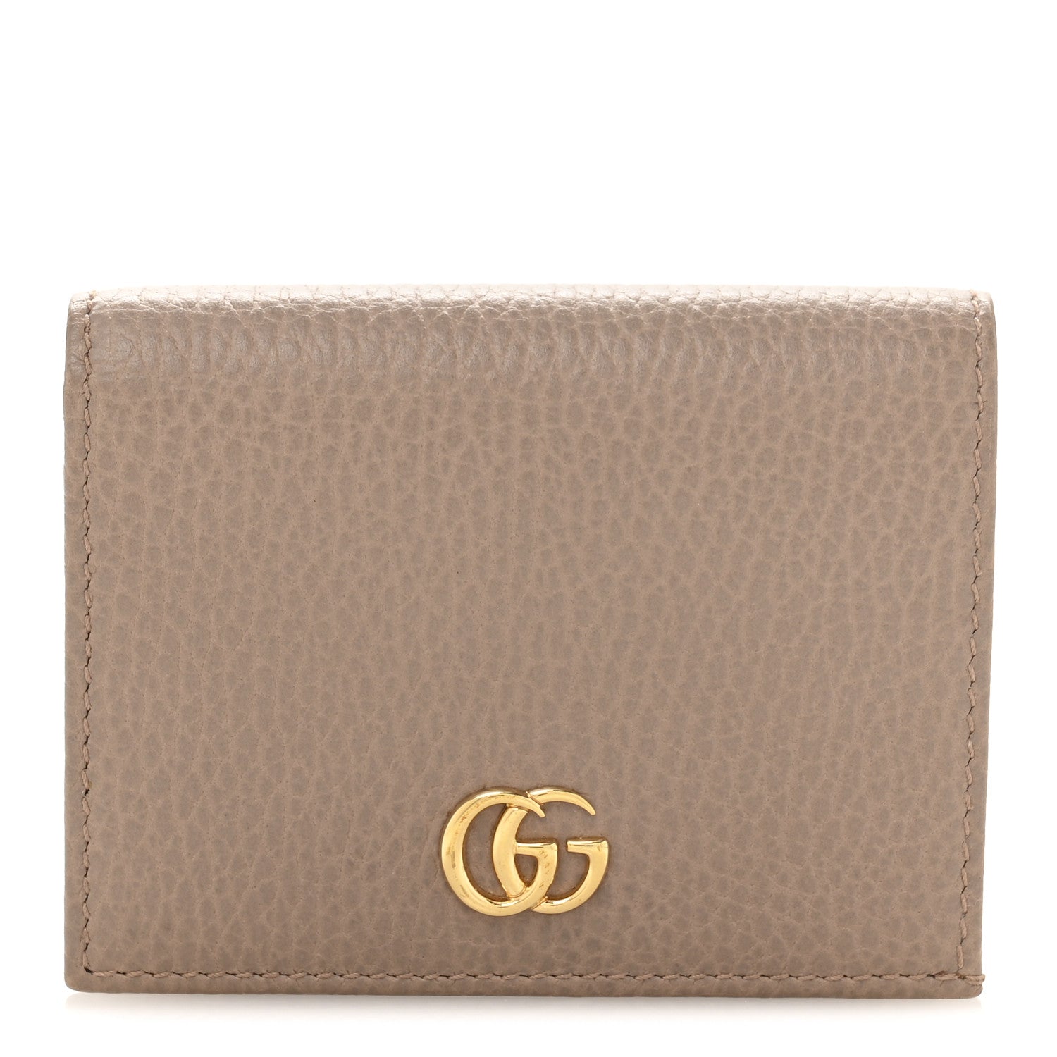 Gucci Pebbled Calfskin GG Marmont Card Case Porcelain Rose 1 of 9