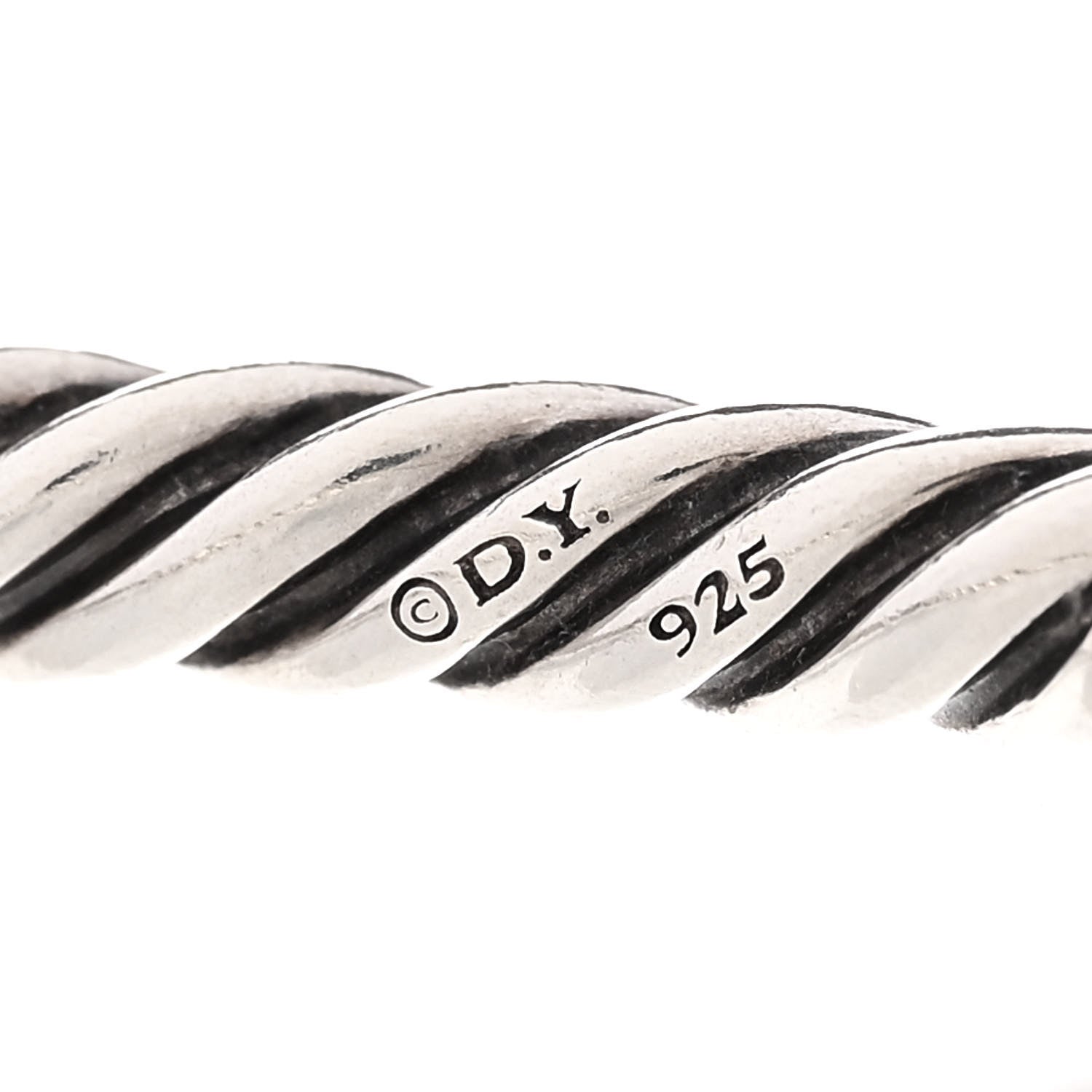 David Yurman Sterling Silver 9.5mm Pure Form Cable Bracelet 3 of 4