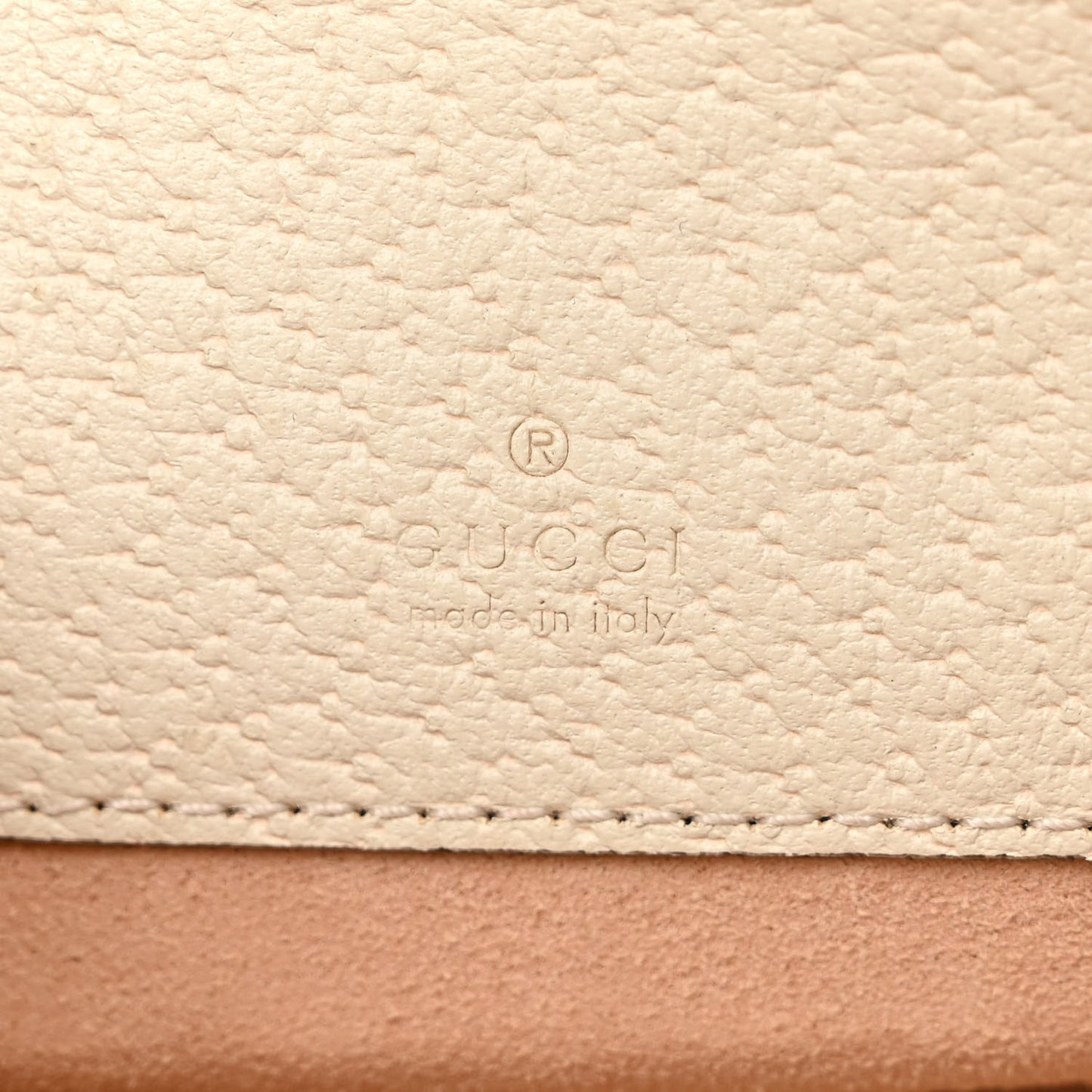 Textured Calfskin Web Mini Ophidia Round Backpack Mystic White