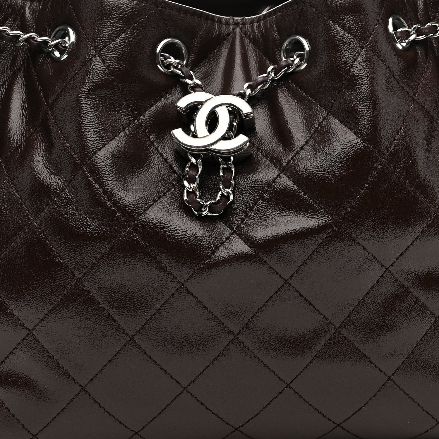 Chanel Caviar Quilted Small Chanel 25 Handbag Dark Brown 7 of 9