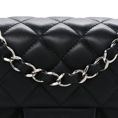 Chanel Lambskin Quilted Mini Rectangular Flap Black 8 of 11