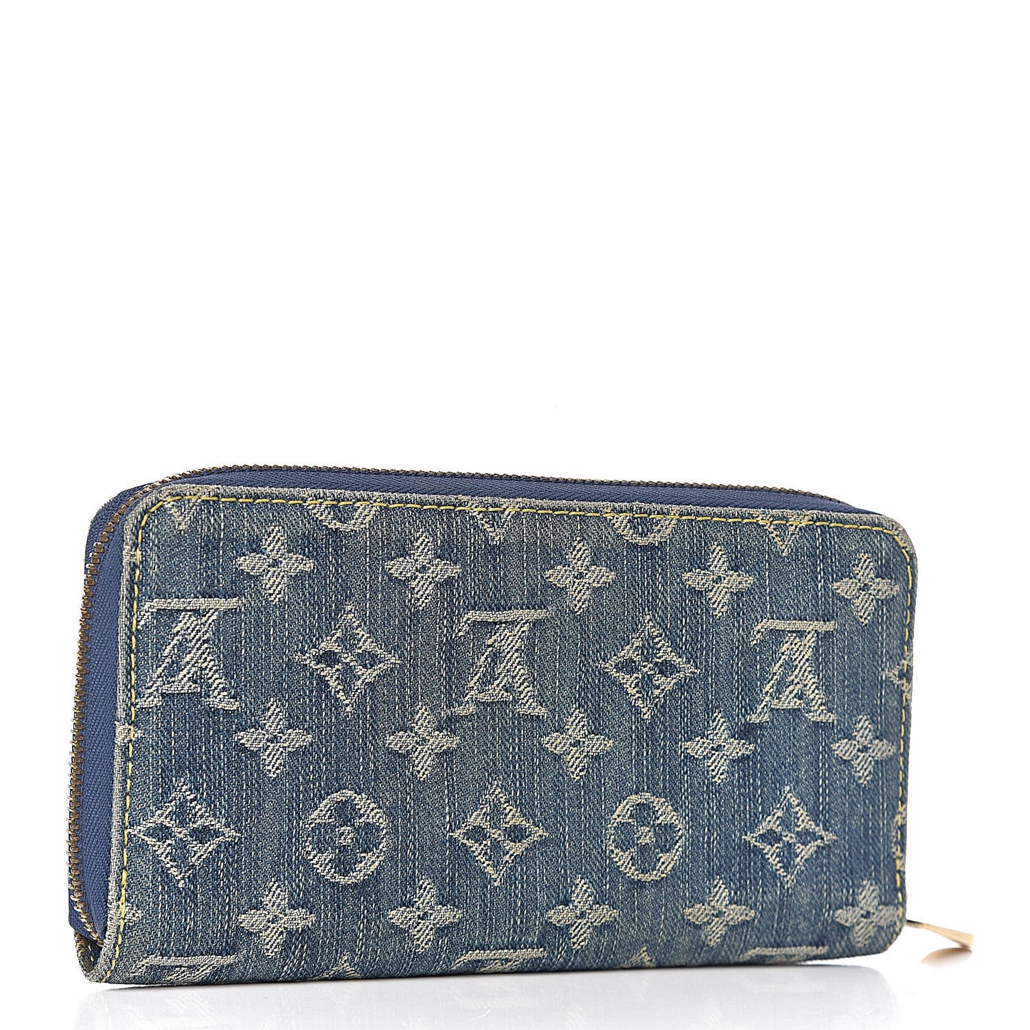 Monogram Denim Zippy Wallet Blue