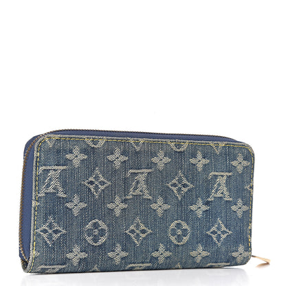 Louis Vuitton Monogram Denim Zippy Wallet Blue 3 of 7