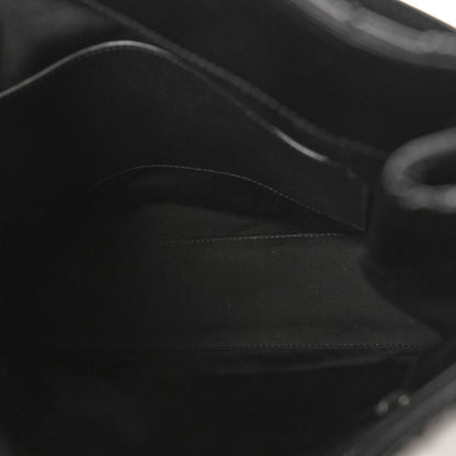 Saint Laurent Crinkled Calfskin Matelasse Monogram Medium Niki Shopper Tote Black 5 of 10