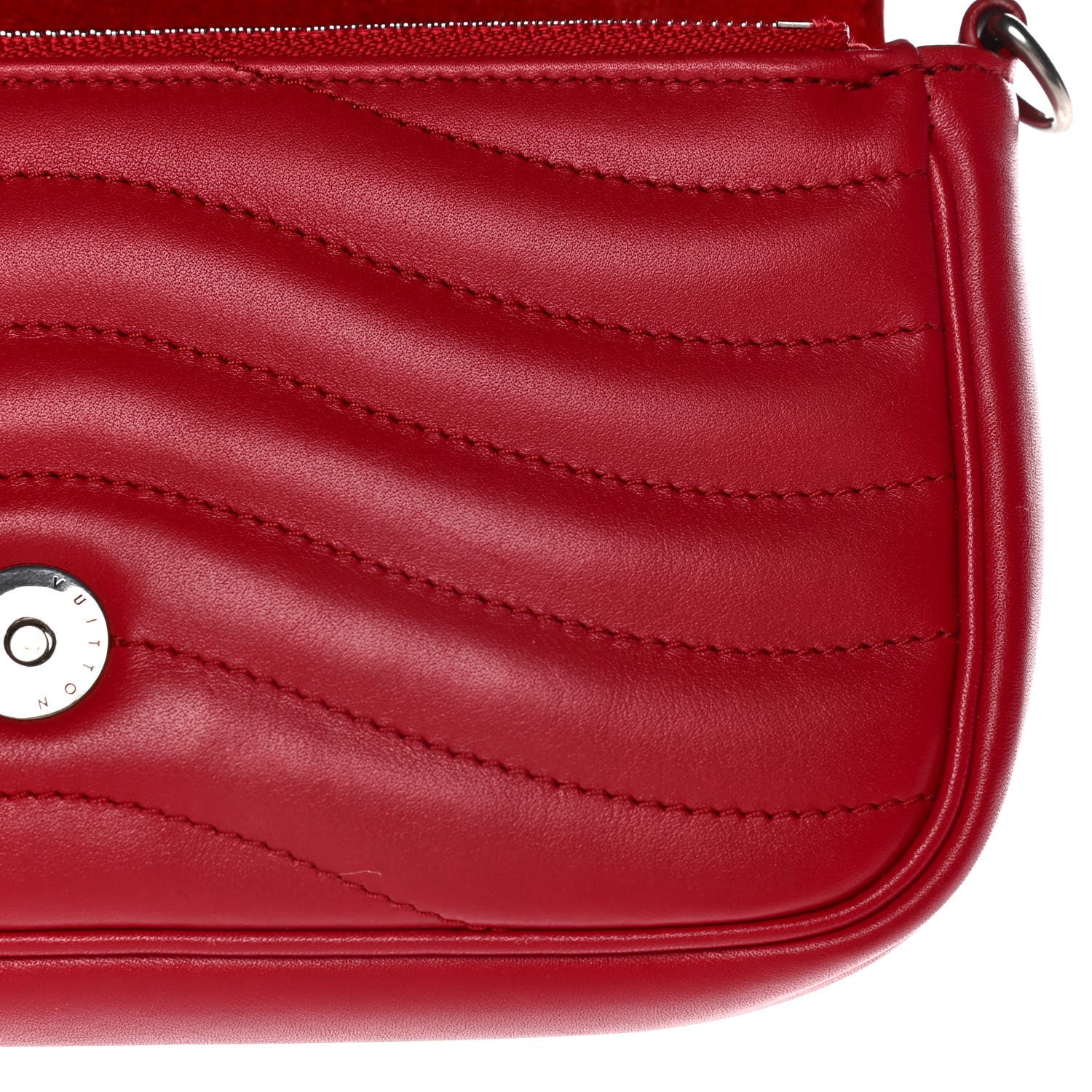 Louis Vuitton Calfskin New Wave Chain Pochette Scarlet 15 of 16