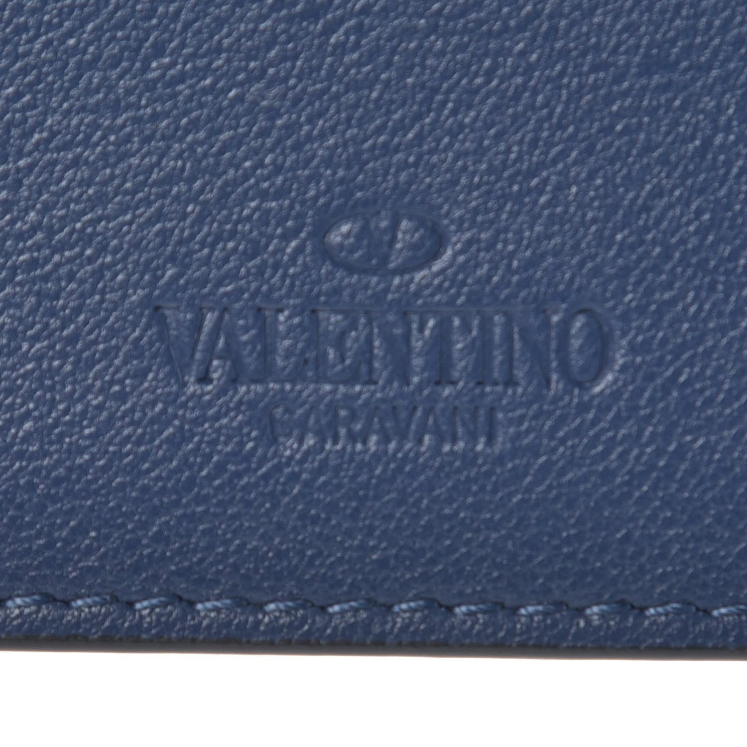 Valentino Garavani Vitello Rockstud Card Holder Indigo 5 of 7