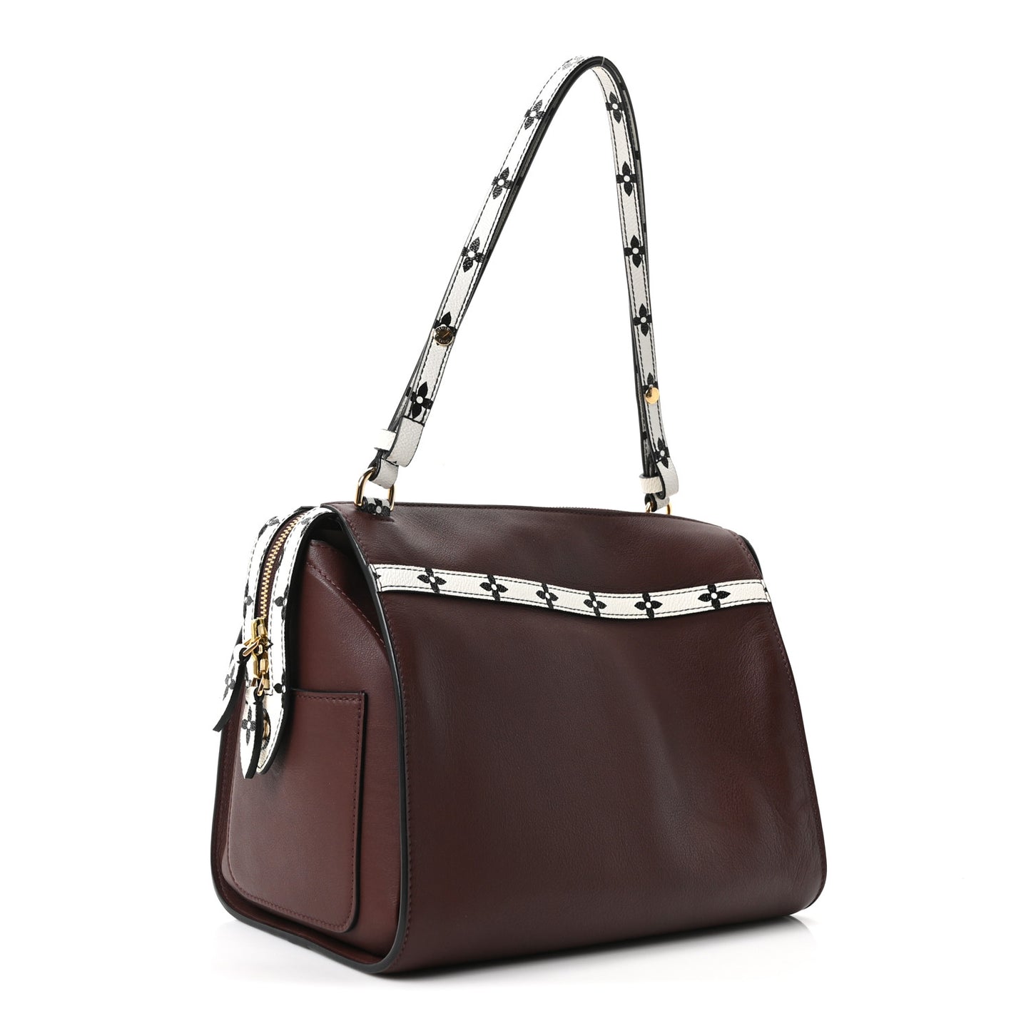 Calfskin Colored Monogram Speedy Amazon Chocolate White