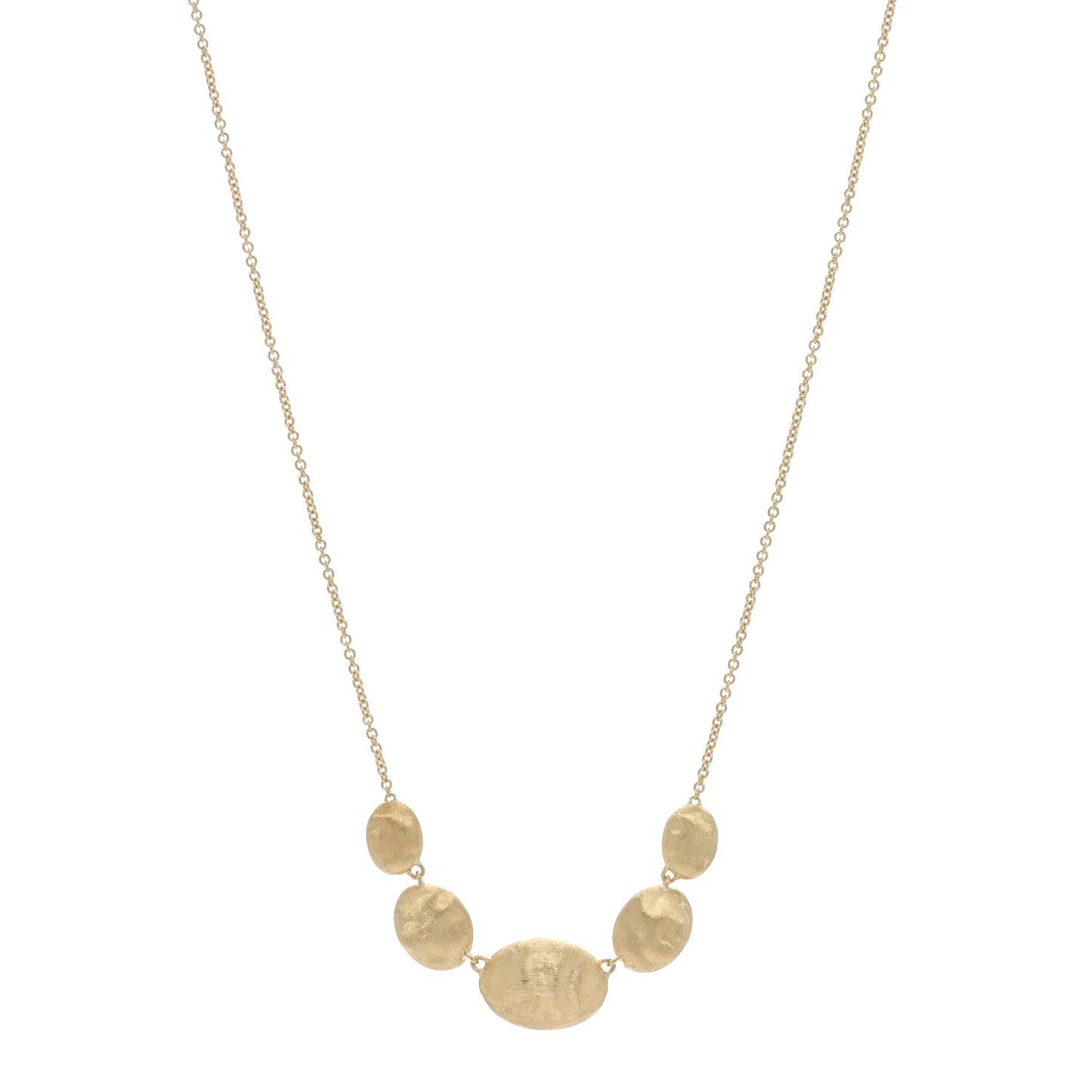 18K Yellow Gold Africa 5 Station Necklace