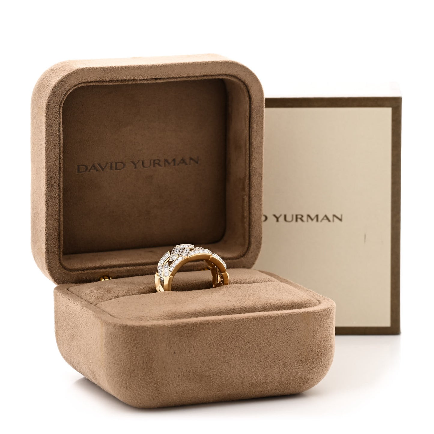 18K Yellow Gold Diamond 16mm Carlyle Ring 57 8