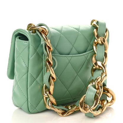 Chanel Lambskin Quilted Small Funky Town Flap Light Green 2 of 8
