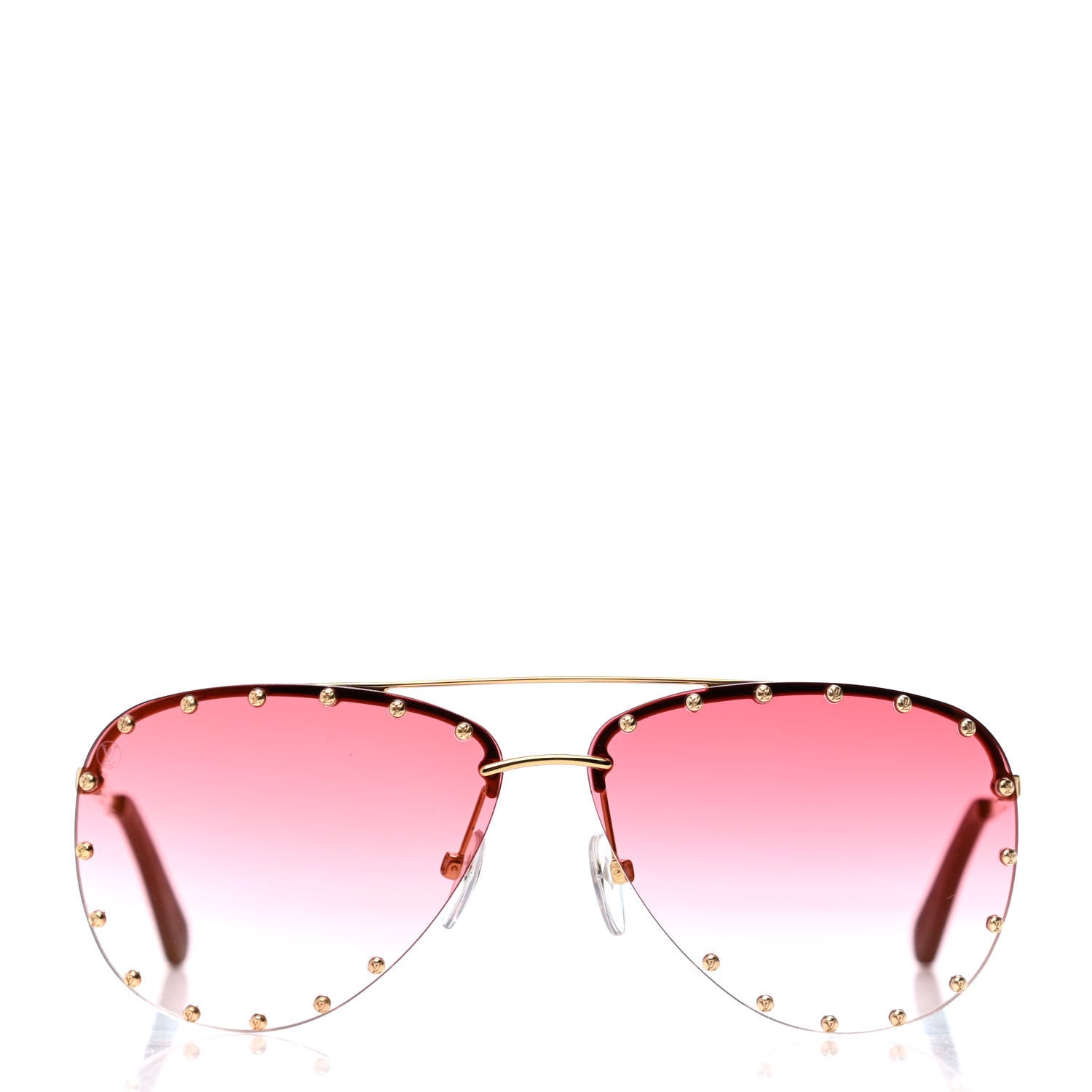 Louis Vuitton Metal The Party Aviator Sunglasses Z2348U Pink 2 of 4