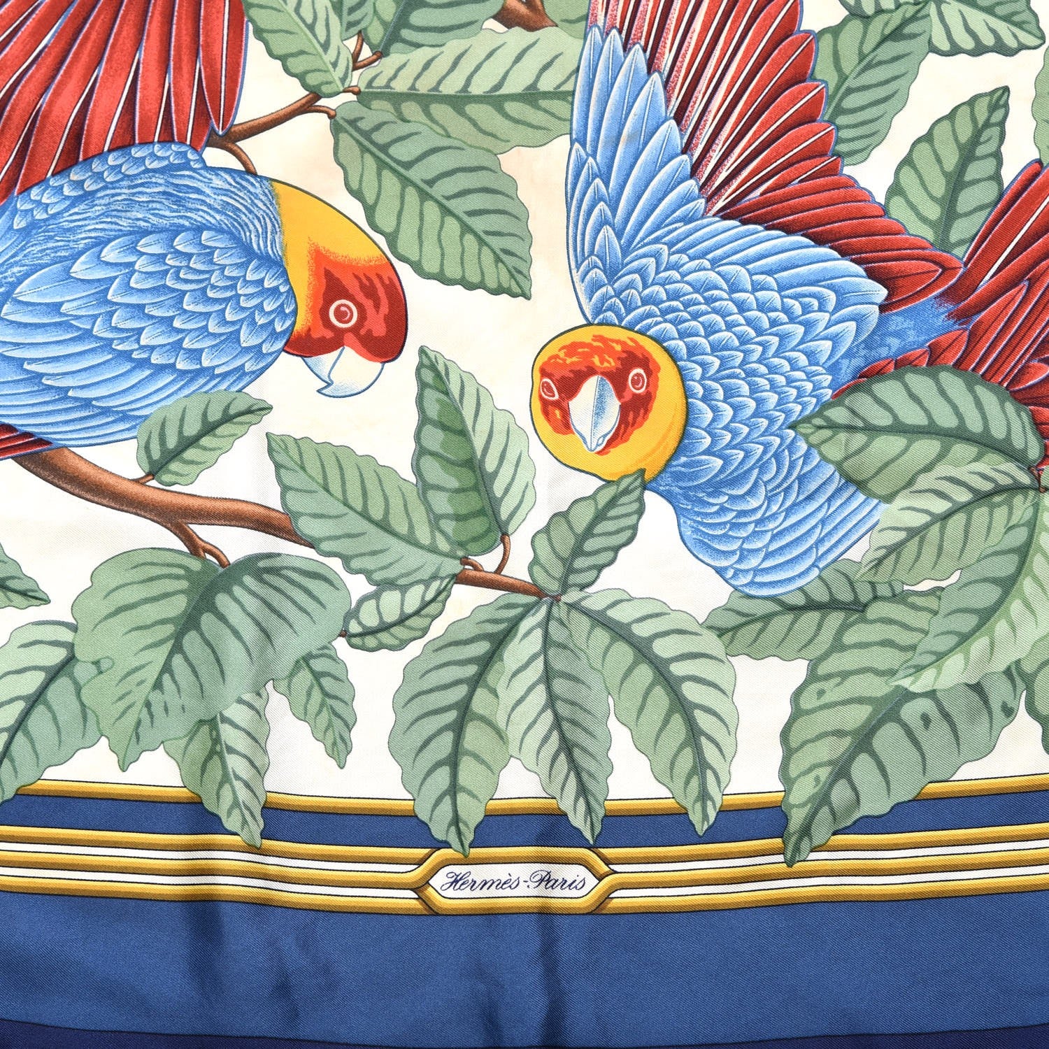 Hermes Silk Les Perroquets Scarf 90 4 of 7