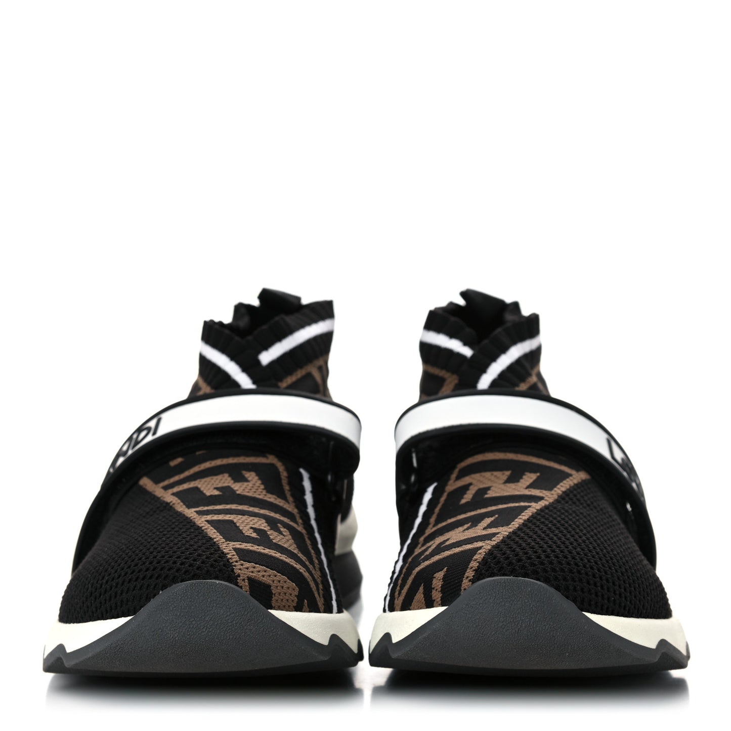 Stretch Yarn FF Stiff Band Rockoko Sneakers 41 Black White Tobacco