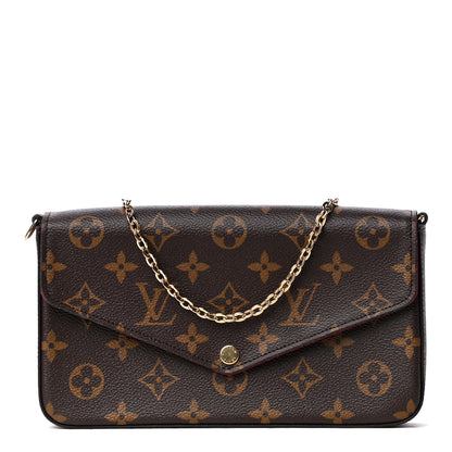 Louis Vuitton Monogram Pochette Felicie Chain Wallet Fuchsia 1 of 4