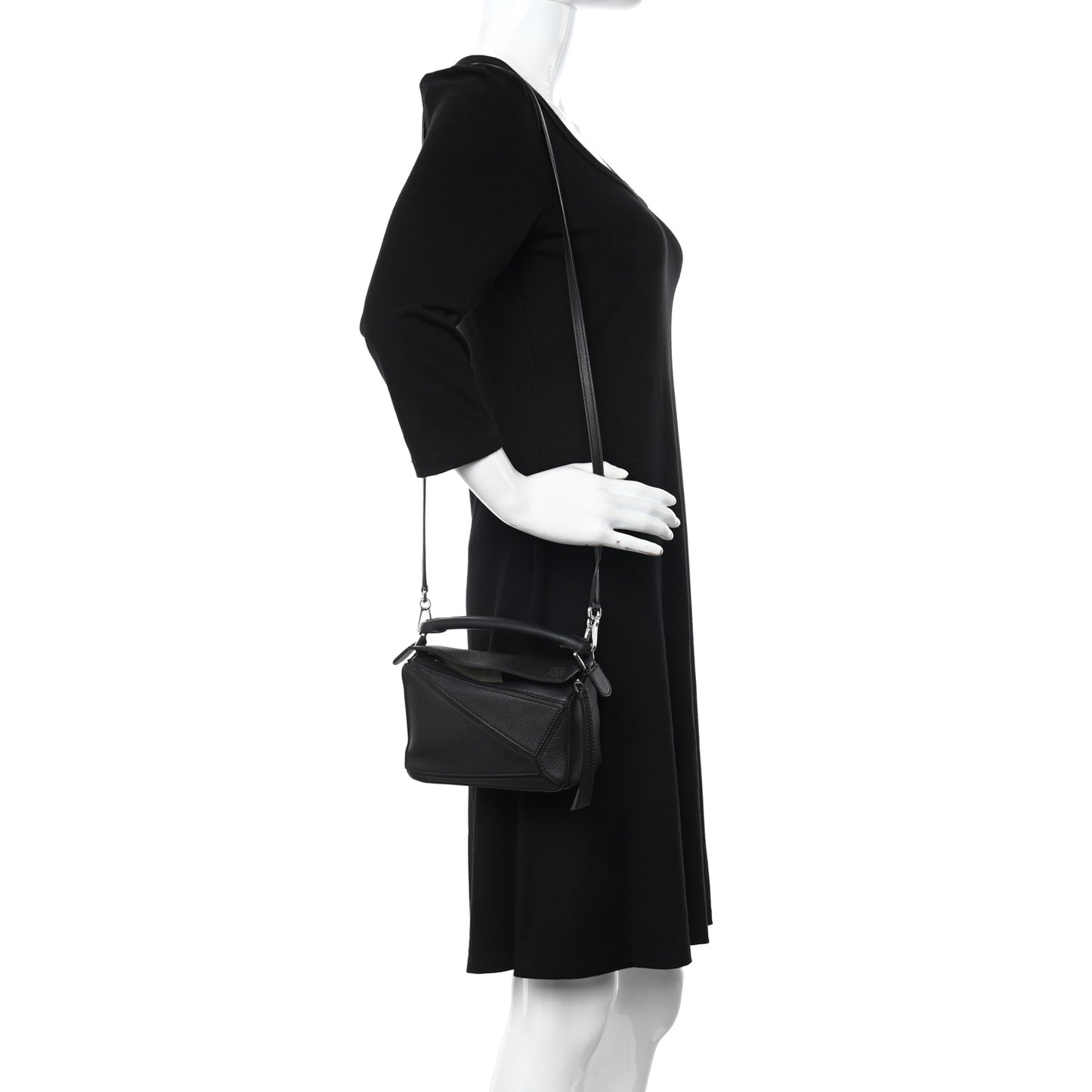 Calfskin Mini Puzzle Bag Black