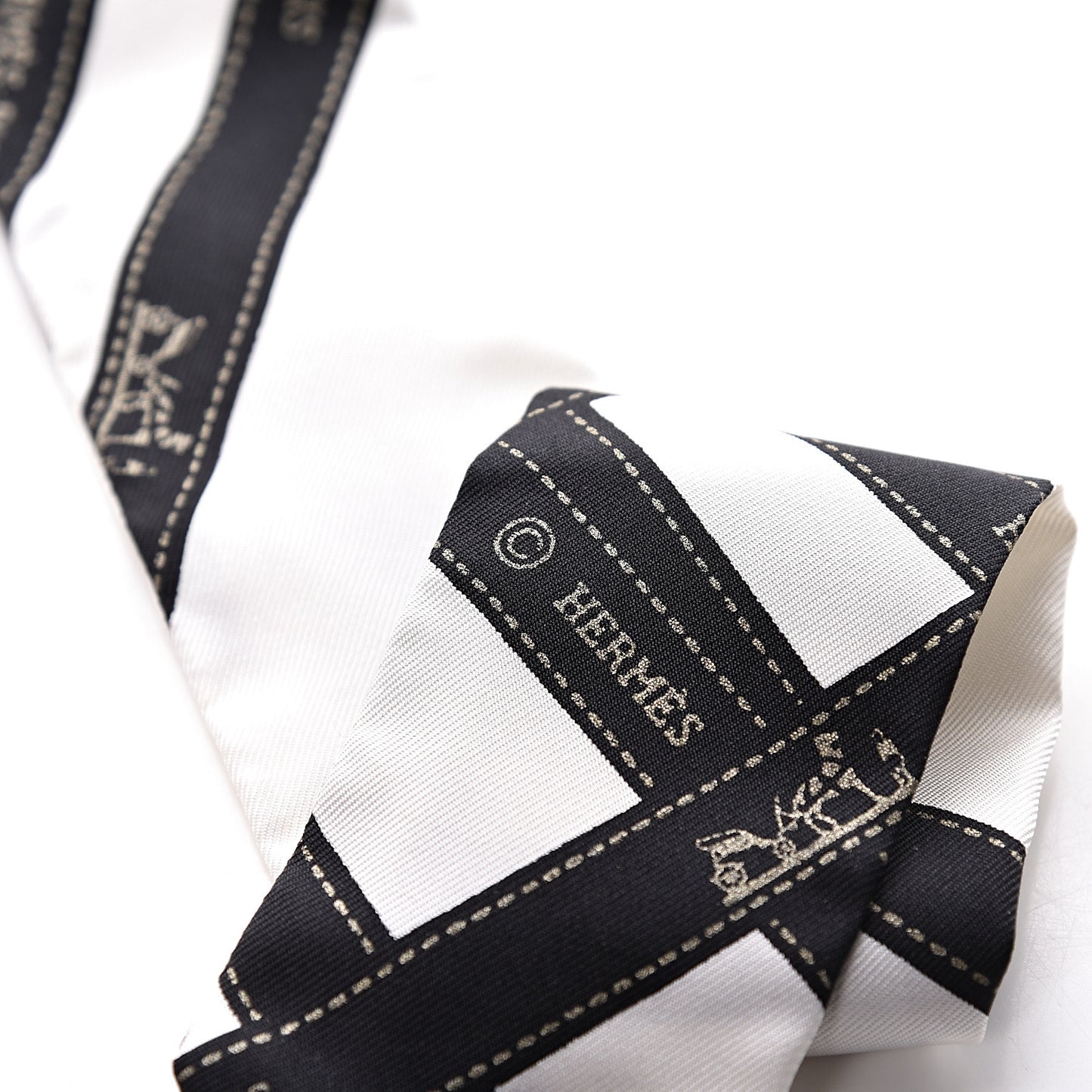 Silk Bolduc Twilly White Black