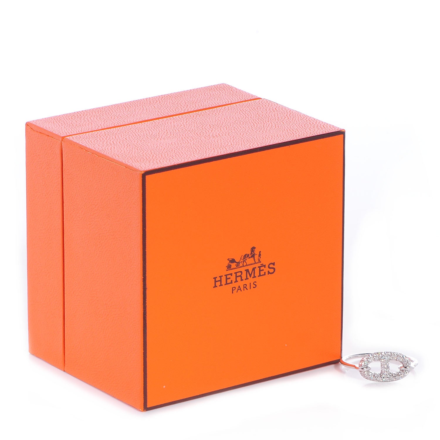 Hermes 18K White Gold Diamond Chaine D Ancre Ring 51 5.5 5 of 5