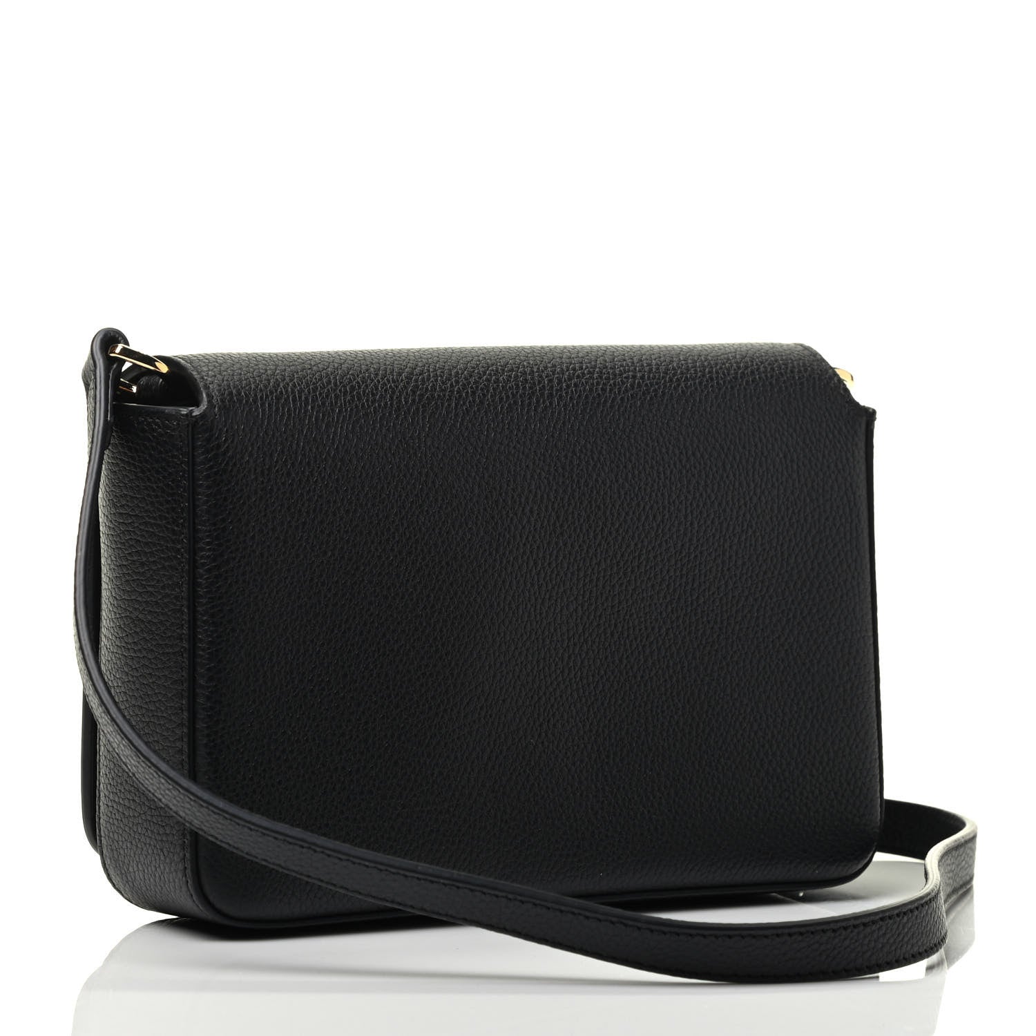 Burberry Grainy Calfskin Vintage Check Hampshire Crossbody Black 2 of 3