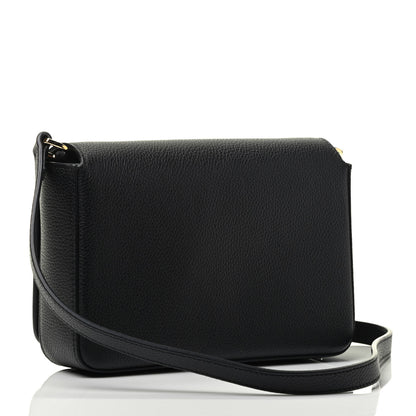 Burberry Grainy Calfskin Vintage Check Hampshire Crossbody Black 2 of 3