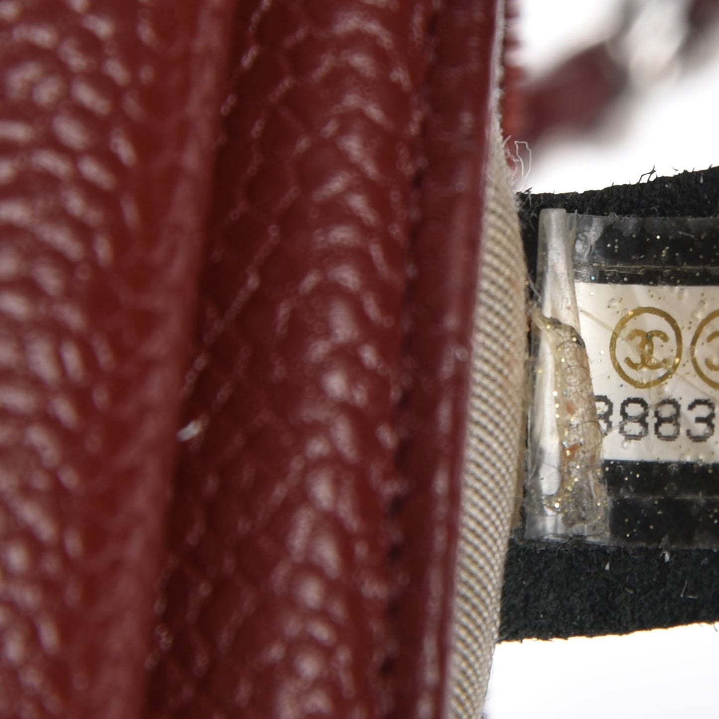 Caviar Half Moon Wallet On Chain WOC Dark Red