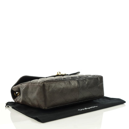 Chanel Lambskin Quilted Jumbo Flap Black 4 of 9