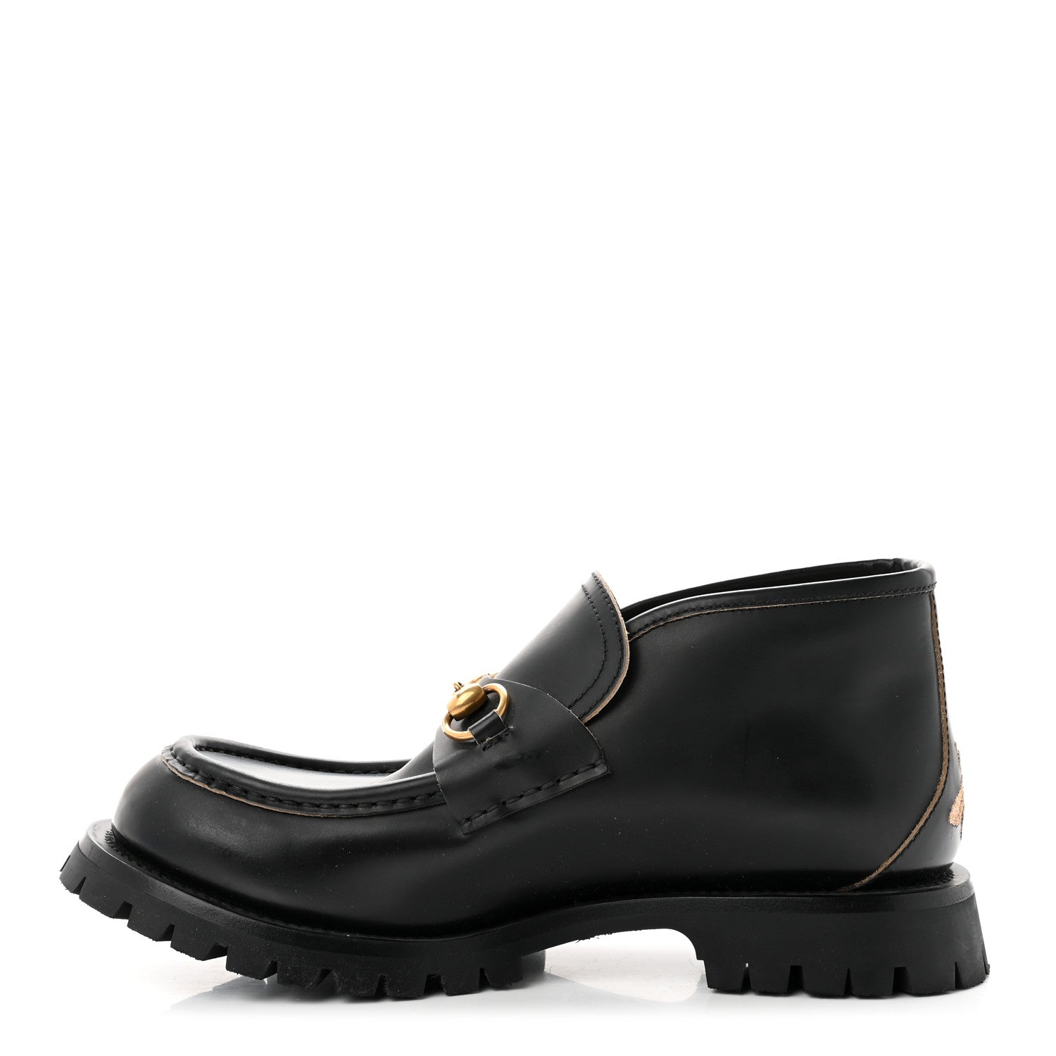 Gucci Cordovan Lux Mens Harald Horsebit Ankle Boots 8 Black 1 of 8