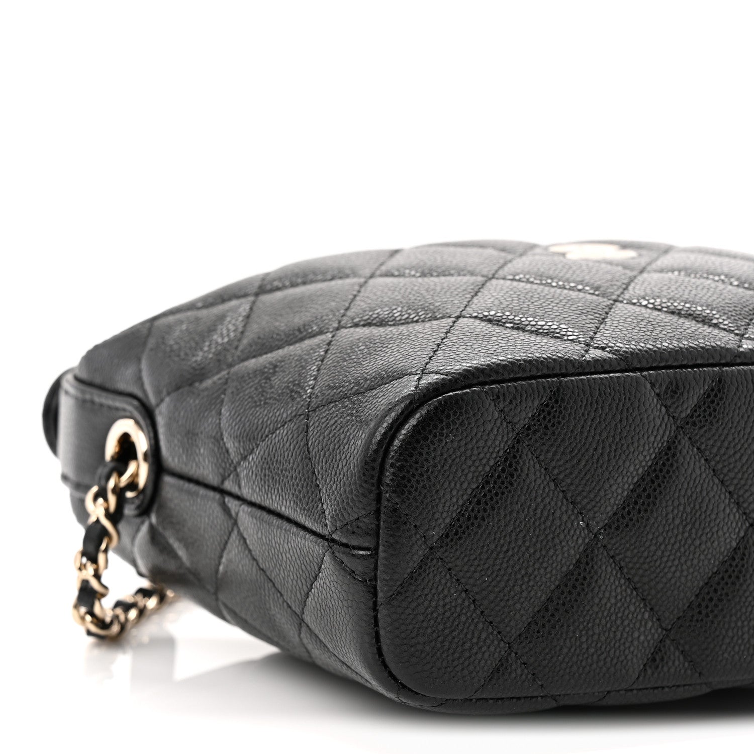 Chanel Caviar Quilted Hobo Clutch With Chain Black 9 of 10