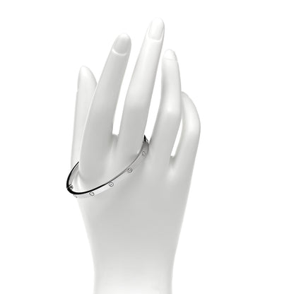 Cartier 18K White Gold Small LOVE Bracelet 16 2 of 7