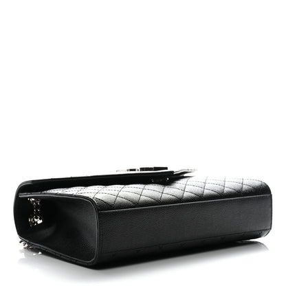 Saint Laurent Grain De Poudre Textured Mixed Matelasse Triquilt Medium Monogram Satchel Black 4 of 11
