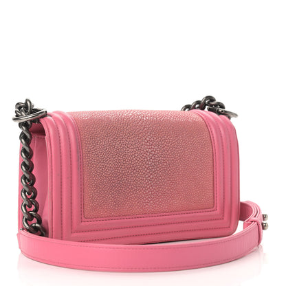 Chanel Galuchat Stingray Small Boy Flap Pink 3 of 13