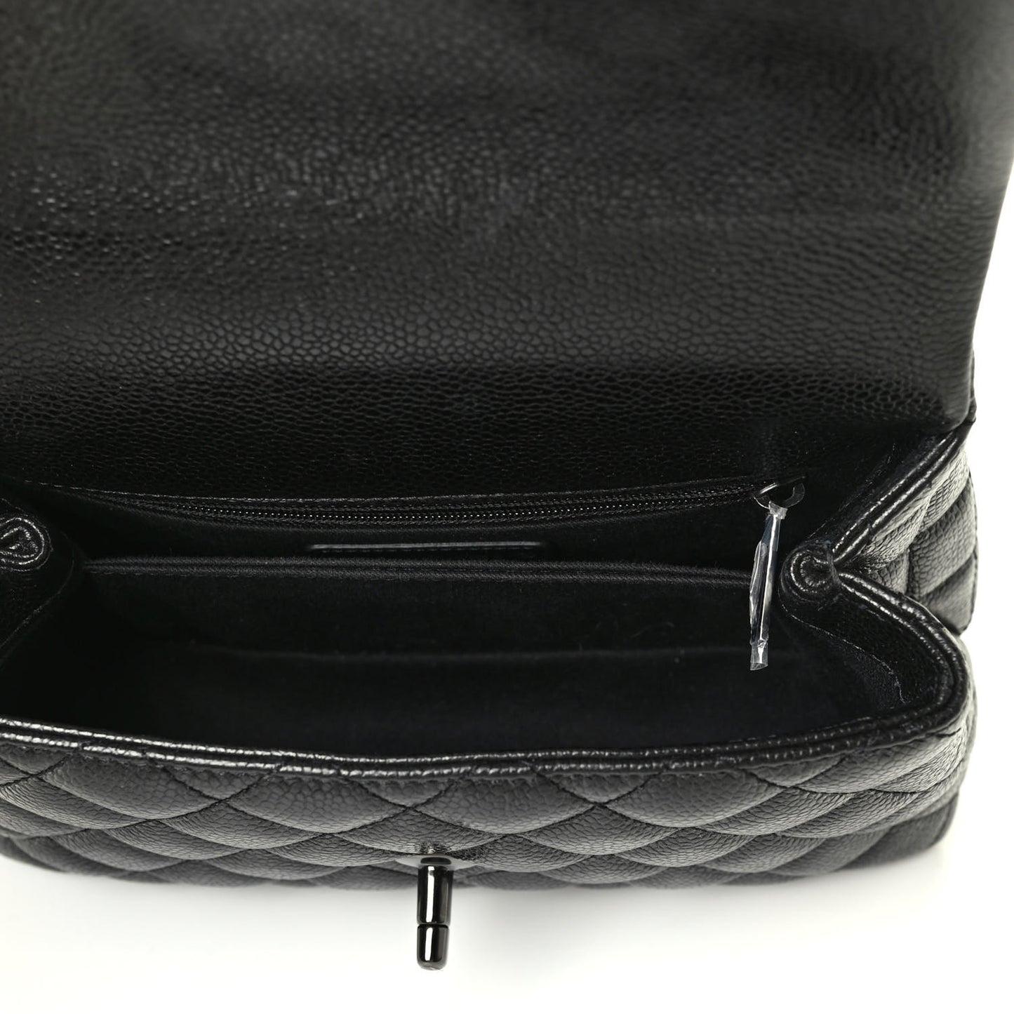 Caviar Quilted Mini Coco Handle Flap So Black