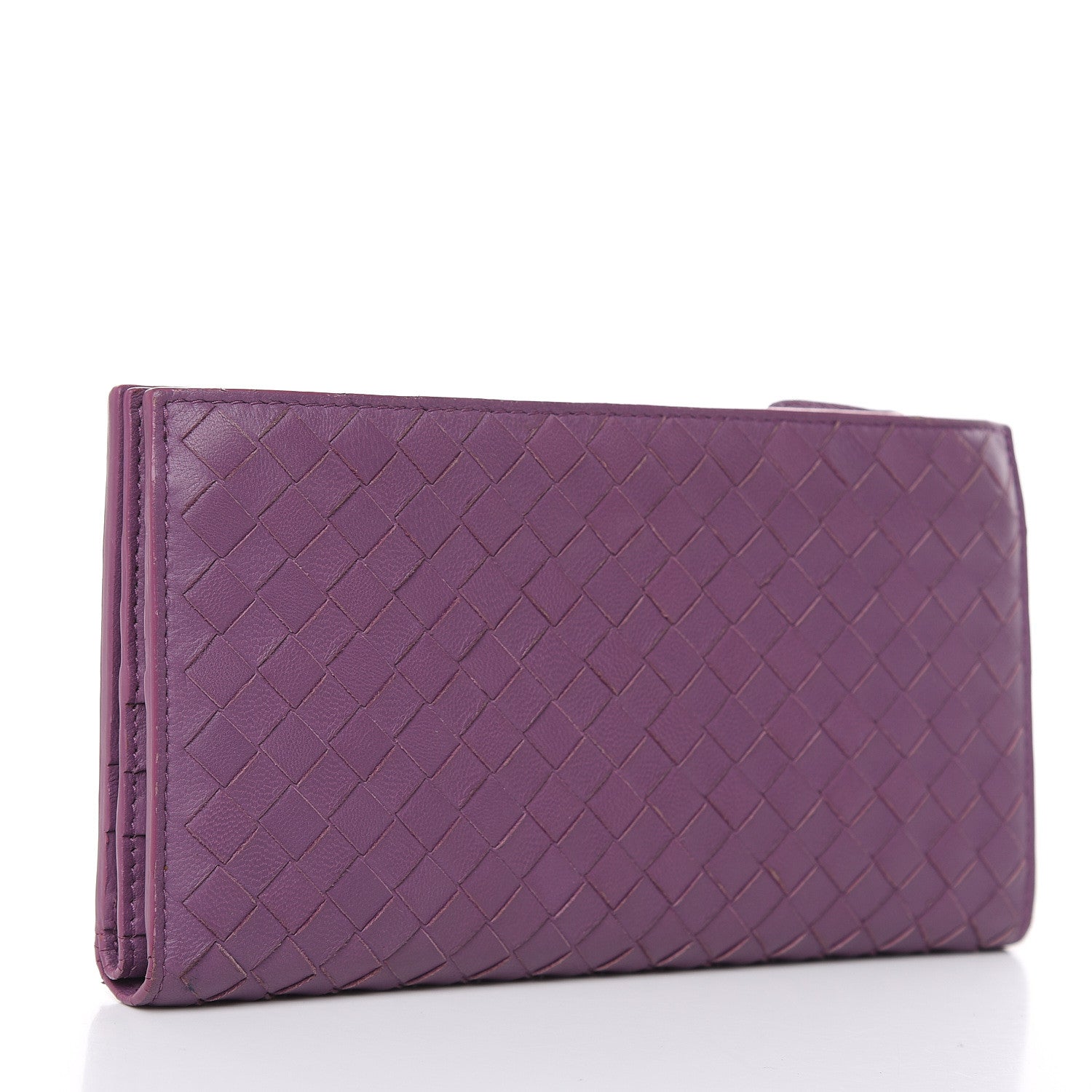 Bottega Veneta Nappa Intrecciato Flap Wallet Purple 3 of 12