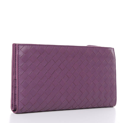 Bottega Veneta Nappa Intrecciato Flap Wallet Purple 3 of 12