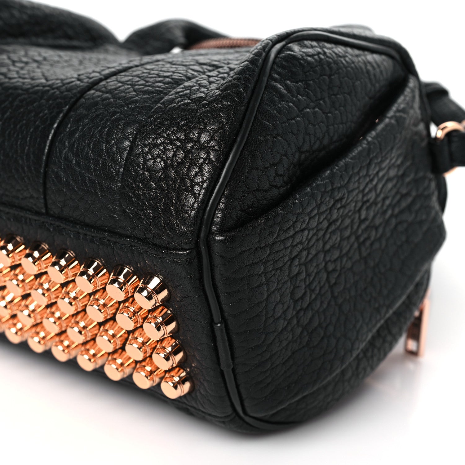Alexander Wang Pebbled Lambskin Rockie Black Rose Gold Hardware 9 of 9