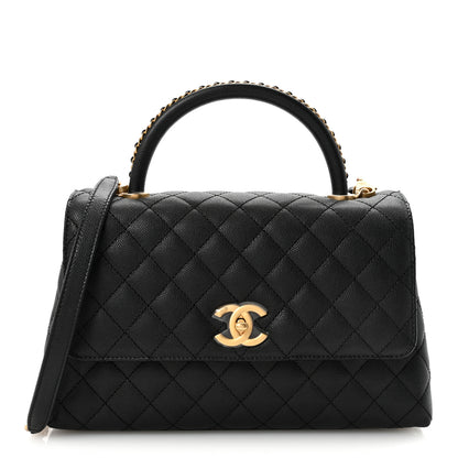 Chanel Caviar Quilted Small Coco Chain Handle Flap Black 1 of 10